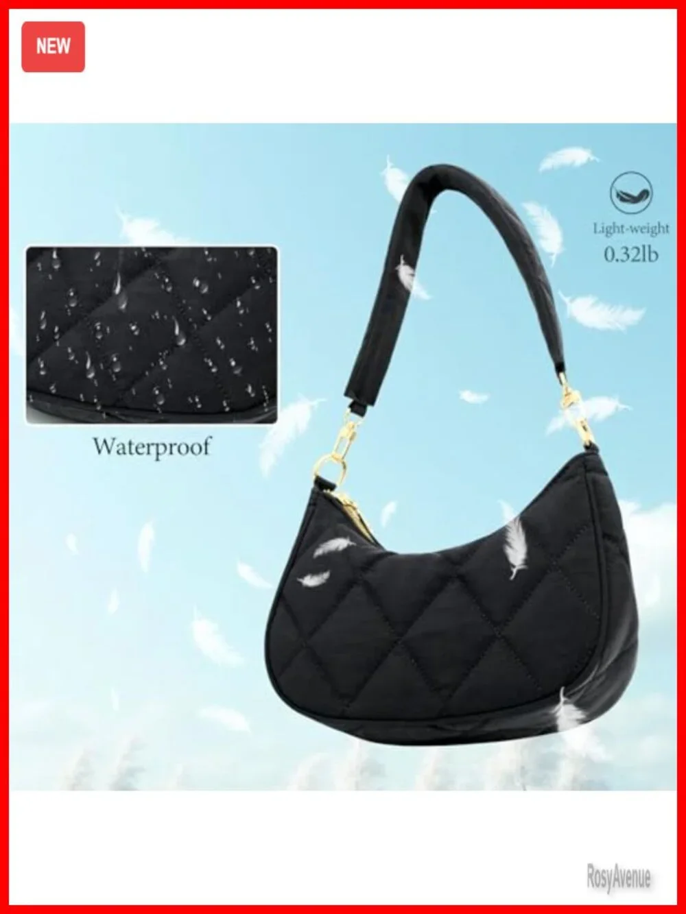 Convertible Puffer Tote Bag with 2 Straps, Nylon Hobo Shoulder Crossbody